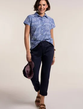 Women's KESHA BLOUSE in Blue Size: 14 - Blue - Size: 14 - Brakeburn - FashionsVida