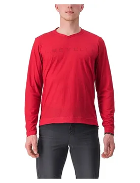 Maglietta A Maniche Lunghe Trail Tech 2 Dark Red - Castelli - FashionsVida