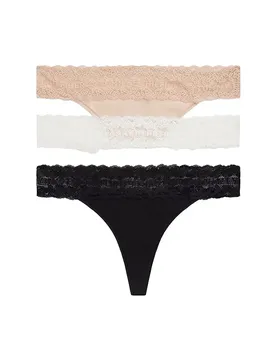 Tanga Uw0uw06337 3 Unità Ivory / Misty Blush / Black L