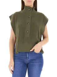 Maglione smanicato VERDE OLIVA L