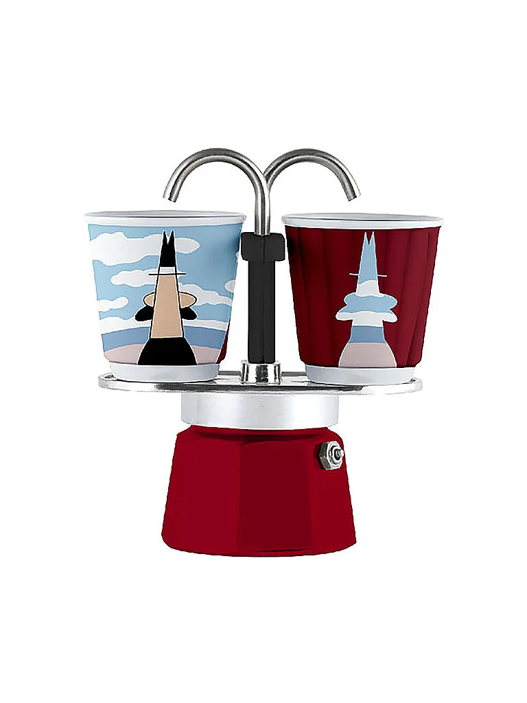 Espressokocher Mini Express 2 Tassen Rot Dekor rosso - Bialetti - FashionsVida