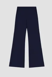 Pantalone flare a vita alta donna navy blue