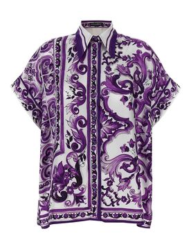 Camicia stampata maiolica