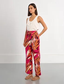 Pantalón de mujer largo con estampado - Lili Sidonio - FashionsVida