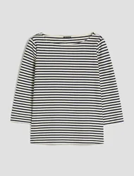 Mariniere in jersey pique donna blu