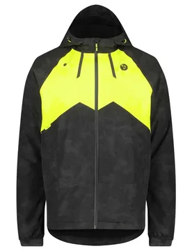 Giacca Winter Rain Commuter Hi-Vis Black / Neon Yellow - AGU - FashionsVida