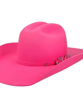Punchy Western Hat by - neon pink - Female - Size: 7 1/8 (56,8 cm) - Bailey 1922 - FashionsVida