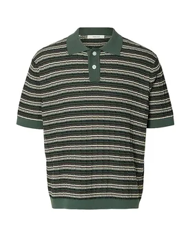 Polo SLHDANE verde scuro M - Selected - FashionsVida