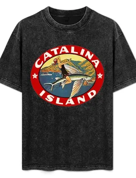 Vintage Catalina Island California T-Shirt Basic Simple Casual Short Sleeve Tee - Aliexpress - FashionsVida