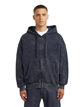 Sweat-shirt à Zip Washed Loose Salute Smokey GD S