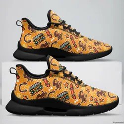 XIXIRIMIDO Lace-up Casual Shoes Men's Sneakers Breathable Mesh Walking Shoes Dachshund Print Women's Fashion Shoes 35-48