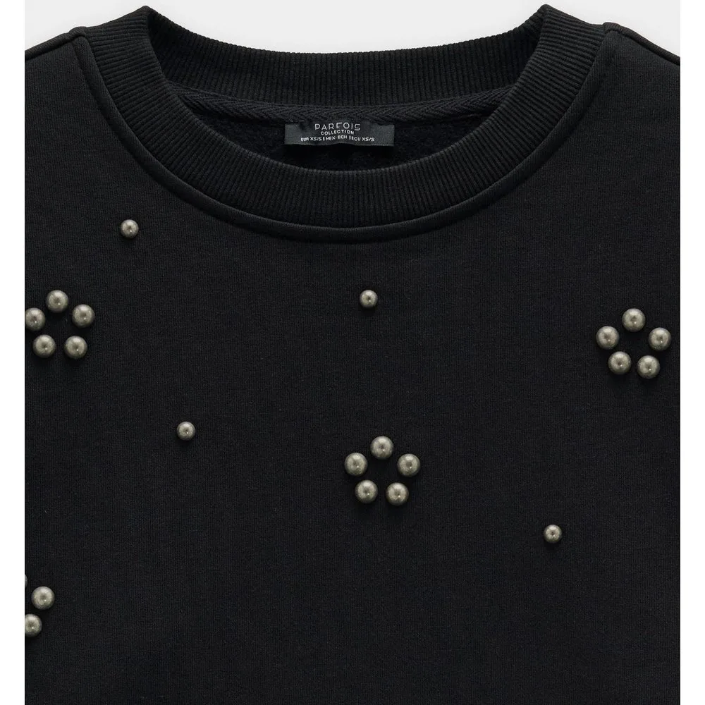 Sudadera de mujer sin capucha con aplicaciones de esfera - Parfois - FashionsVida