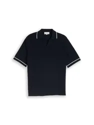 Slub knit polo male