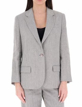 Blazer misto lino GRIGIO 42