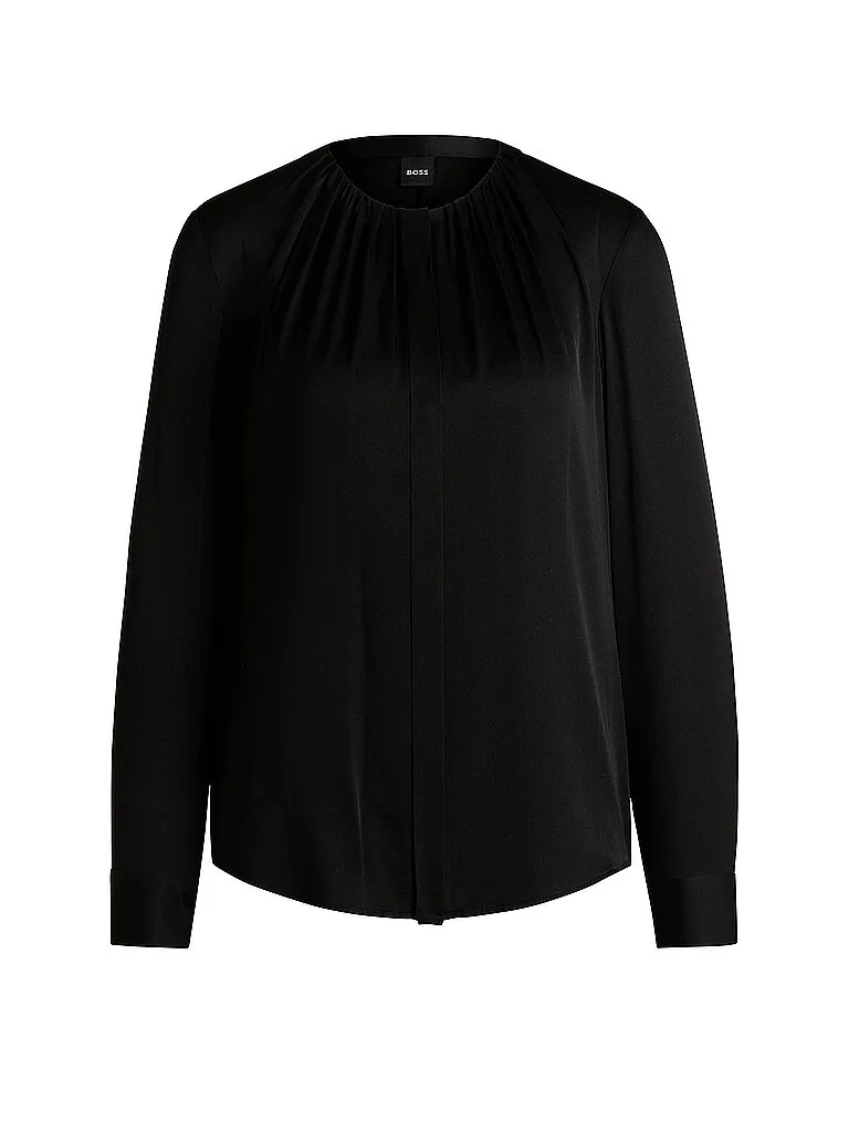 Blouse en soie BANORAH noir 44 - BOSS - FashionsVida
