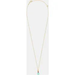 Collar mini ivette de oro con amazonita y rubí