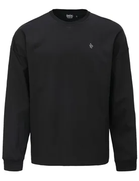 Sweatshirt - Boxy Longsleeve - S bis XXL - für Männer - Größe L - schwarz - Männer - male - ForPlay - FashionsVida