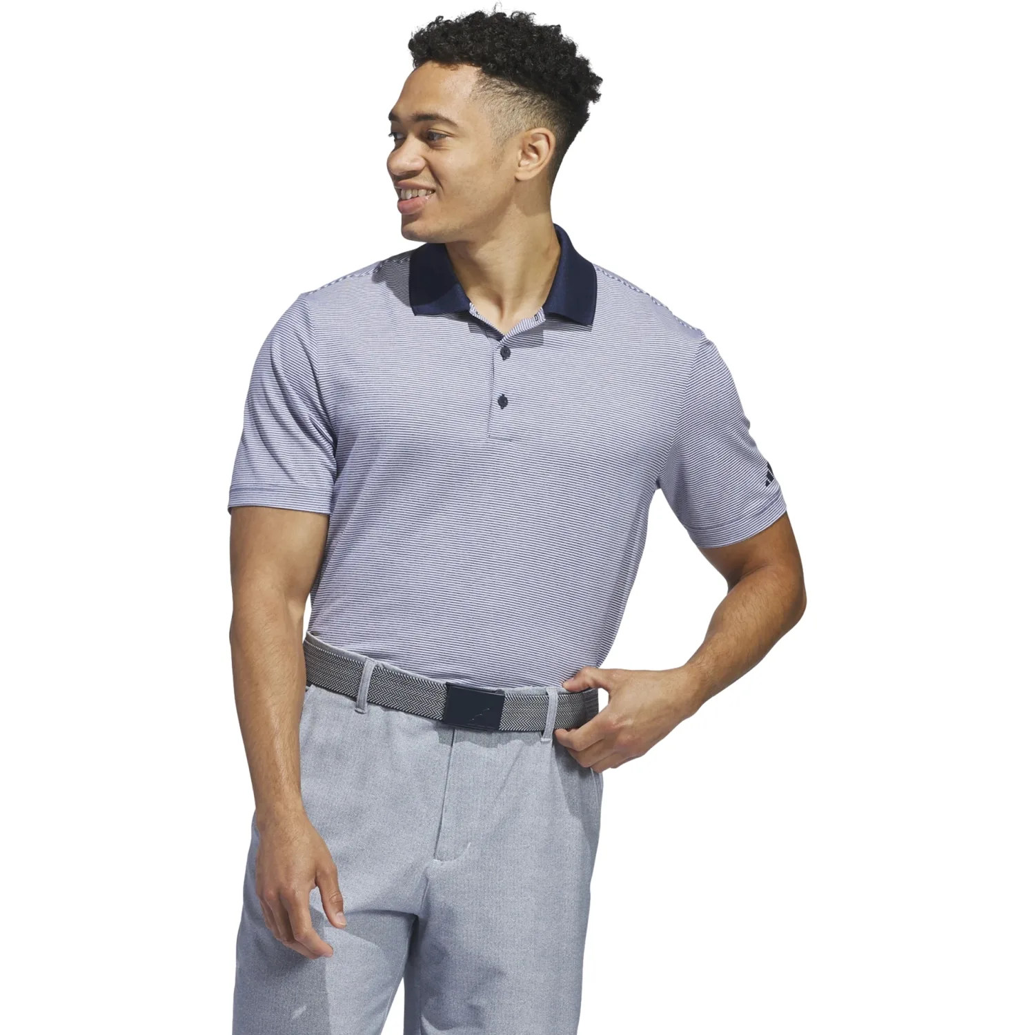 Adidas Polo Ottoman, weiss/navy s - Adidas - FashionsVida