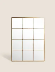 M&S Eliza Large Window Mirror Gold