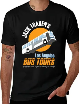 Jack Travens Los Angeles Bus Tours T-Shirt Work Utility Casual Tee Shirt T-Shirt - Aliexpress - FashionsVida