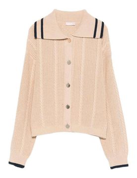 Cardigan In Maglia Con Colletto