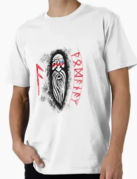 Odin, Wodanaz with proto germanic runes Retro Viking Gift t shirt Norse Mythology Valhalla Graphic Clothes All size tops S-6XL - Aliexpress - FashionsVida