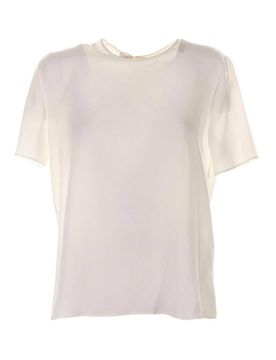 Eleventy Blusa Bianca In Seta