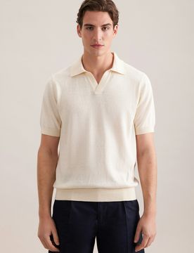 Regular Polo Uni Ecru L