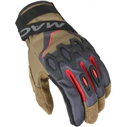 Guanti Moto Zairon Taupe Nero Rosso taglia 3XL