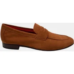 Mocasines con antifaz de hombre de piel serraje