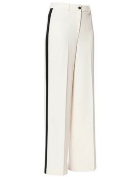 Pantaloni donna - panta smoking cady - bianco
