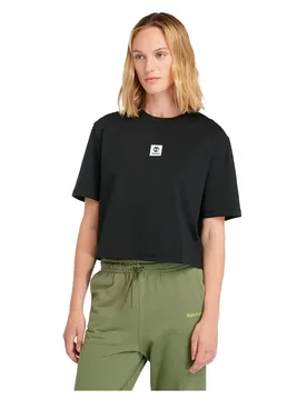 T-shirt à Manches Courtes Stack Logo Black S - Timberland - FashionsVida