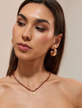 Collana con perline e ciondolo - multicolor
