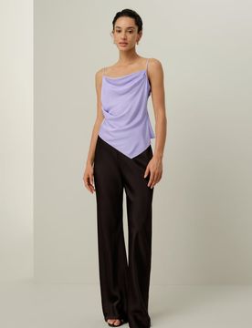 Donna Canottiera Stretch Elegante in Seta S
