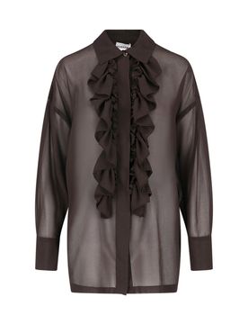 Women's 100% Polyester Button-Front Shirt