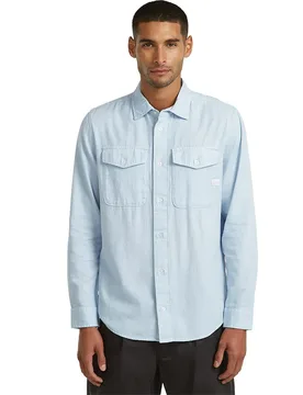 Camicia A Maniche Lunghe Marine Light Wave Gd L - G-Star - FashionsVida