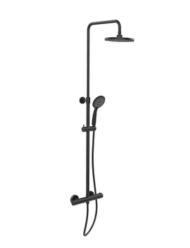 Duschsystem Young Eco mit Thermostat Schwarz - WENKO - FashionsVida