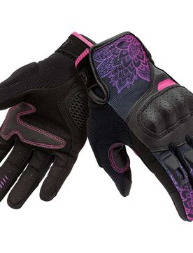 Guanti Moto Donna 9109hw LADY STACCA Nero Viol taglia L
