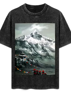 Panoramic View Of Mountain Everest T-Shirt - Aliexpress - FashionsVida