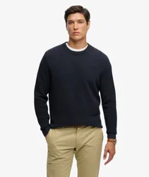 Superdry Herren Strukturierter Crew-strickpullover Navy - Größe: Xxl