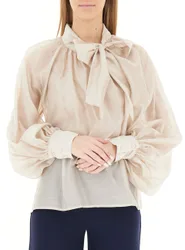 VICOLO Blusa con fiocco BEIGE L