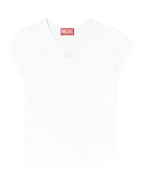 T-shirt Bianca In Cotone Con Logo