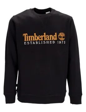 Felpa Girocollo Uomo L/s Est 1973 Crewneck Black - Timberland - FashionsVida