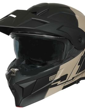 Casco Moto Modulare ADVENTURE CYBORG Sand Nero taglia S