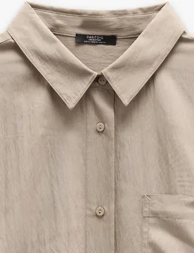 Camisa de mujer de manga corta en liso - Parfois - FashionsVida