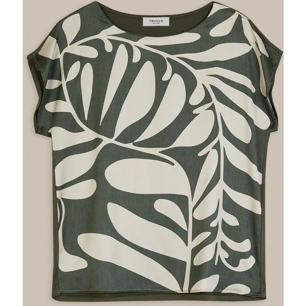 Camiseta de mujer de manga corta con estampado - Trucco - FashionsVida