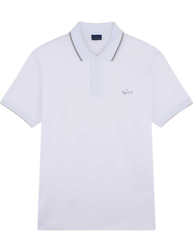 Polo mercerized uomo bianco