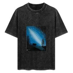 Dark Night of the Soul Stroll T-Shirt Abstract Pattern Print Top