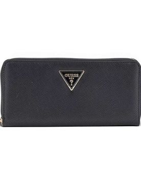 Portafoglio Laurel II SLG Large Zip Around Donna Nero Effetto Saffiano con Cerniera