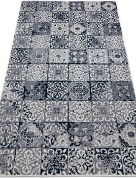 Teppiche Teppich Heos 78586 Creme / Blau Patchwork, 120x170 Cm 120x170 Cm